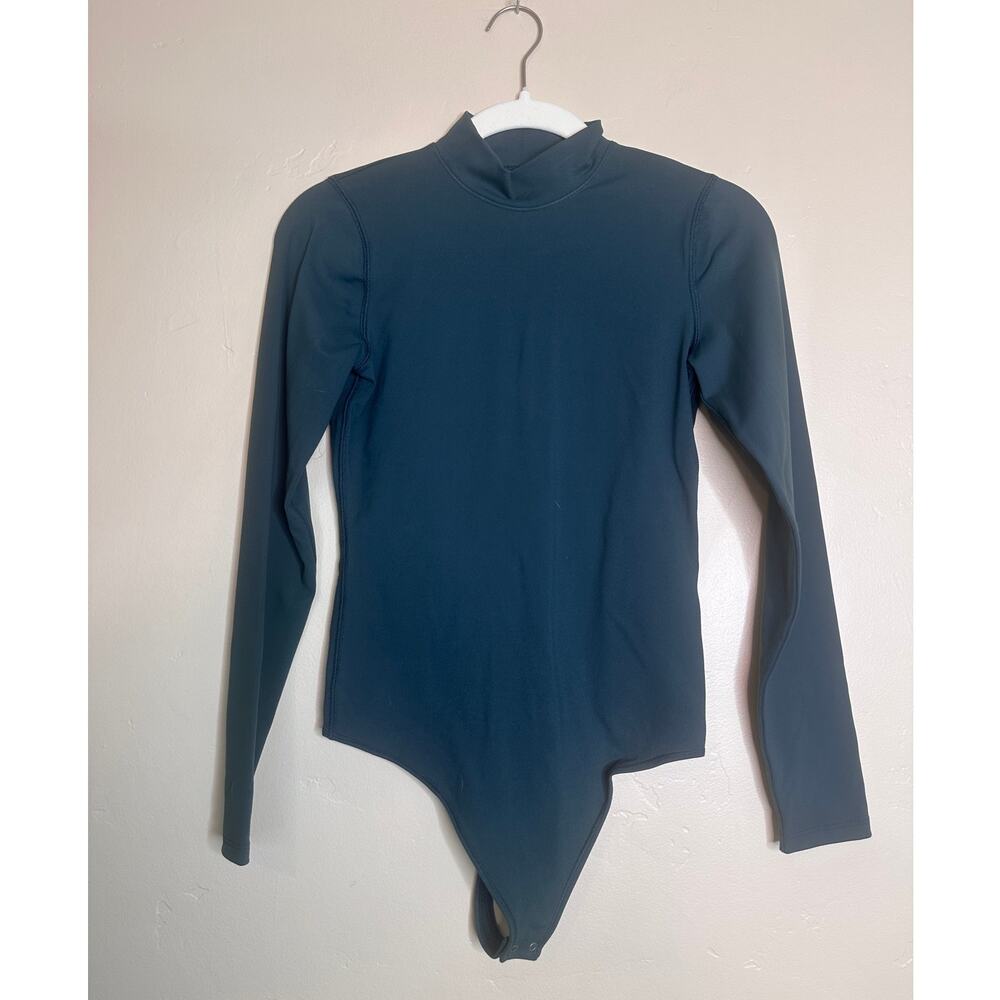 Abercrombie & Fitch Deep Teal Long Sleeve Bodysuit Small